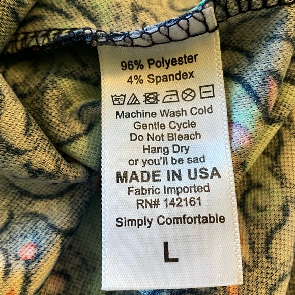 LuLaRoe Cassie Womens Multicolor Floral Straight Pencil Skirt Size Large - Picture 4 of 4